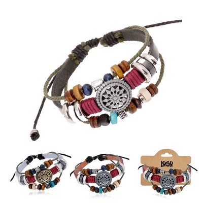 Women Bohemia Wind Beaded Multilayer Hand Woven Bracelet