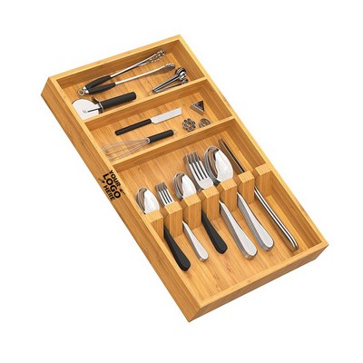 Bamboo Silverware Drawer Organizer