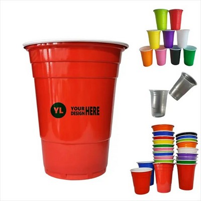 16oz Colored Plastic Party Game Cups(Ocean)