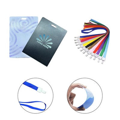 Custom Full Color PVC Card ID Badge With Lanyard