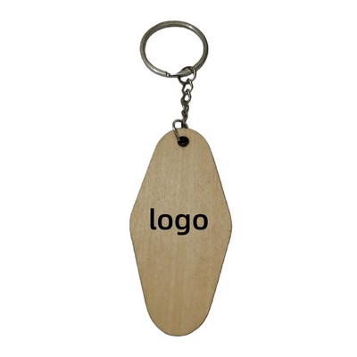 Rectangular Beech Wood Keychain Blank for Custom Engraving Personalized Key Tag