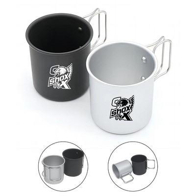 Portable Aluminum Camping Cup With Handle