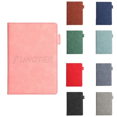 A5 PU Leather Notebook - 100 Sheets Lined Journal With Tab Closure