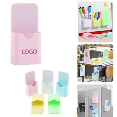 Magnetic Wall-Mounted Plastic Pen Holder