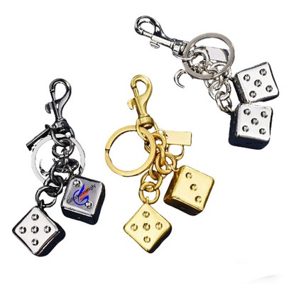 Metal Dice Keychain