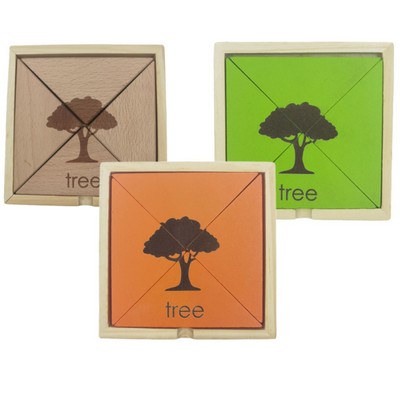 Square Wooden Tangram Puzzle Toys