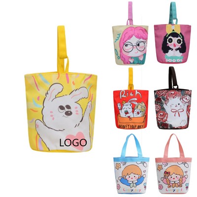Children Illustration Hand-Held Bucket Bag