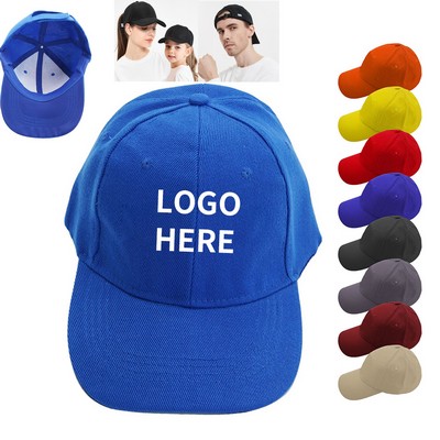 6-Panel Snapback Cap with Metal Closure