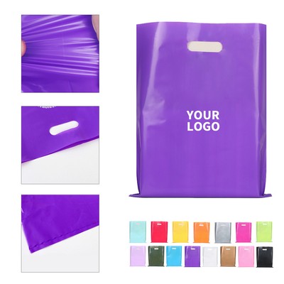 Die Cut Frosted Plastic Merchandise Carry Tote