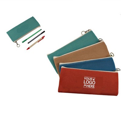 Simple Canvas Pencil Case-Student Essential Organizer