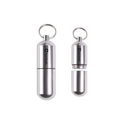 Aluminum Pill Holder Keychain