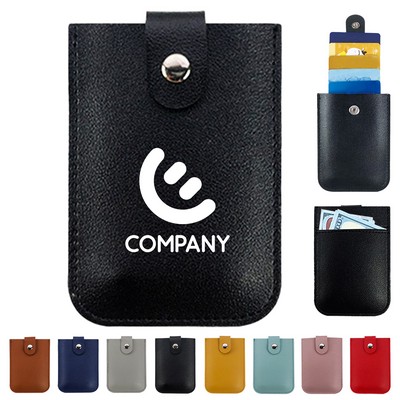 PU Leather Expandable Large-Capacity Card Holder