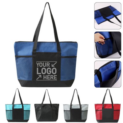 Tote Bag With Mesh Pockets