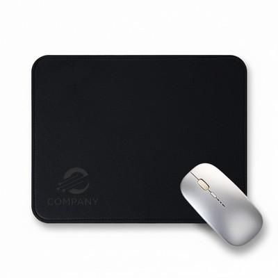 Waterproof PU Leather Mouse Pad With Stitched Edges