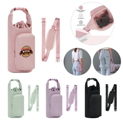 Water Bottle Carrier Bag With Phone Pocket
