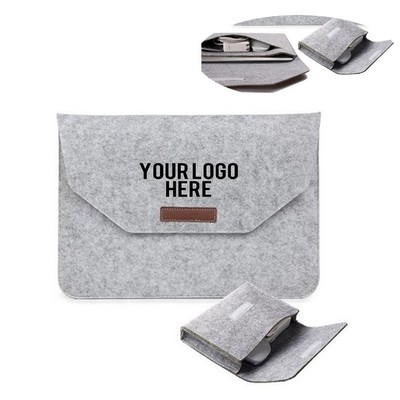Two-In-One Felt Laptop Sleeve Closure & Kit Box