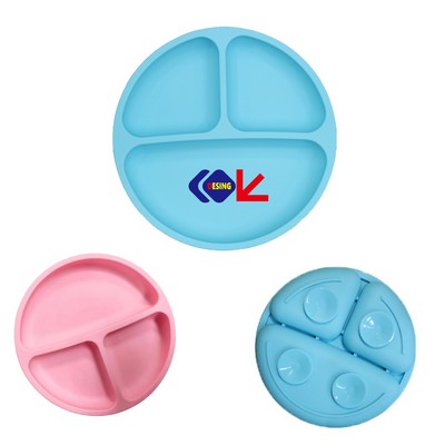 Baby Suction Silicone Plate Anti-Fall Infant Feeding Bowl