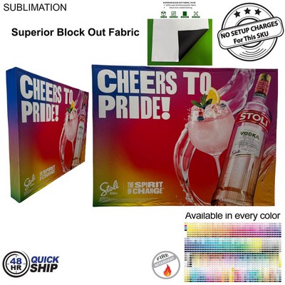 48 Hr Quick Ship - 10' Straight Wall Tension Fabric Pop-up Display with Wrap Ends, Block Out fabric