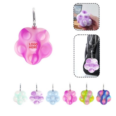 Pet Paw Squeeze Bubble Keyring