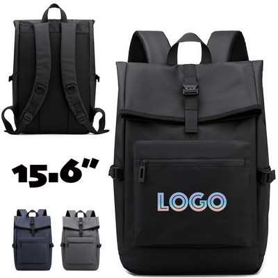 15.6" Pu Coated Rolltop Laptop Backpack