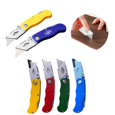 Versatile Folding Lockback Utility Knife with Clip
