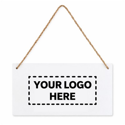 Customizable Welcome Wooden Hanging Sign with Rope