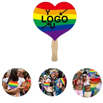 Rainbow Hand Fan