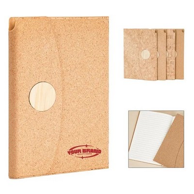A5 Eco-Friendly Cork Hardcover Magnetic Closure Notebook