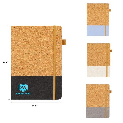 A5 Eco-Friendly Cork Wheat Straw Notebook