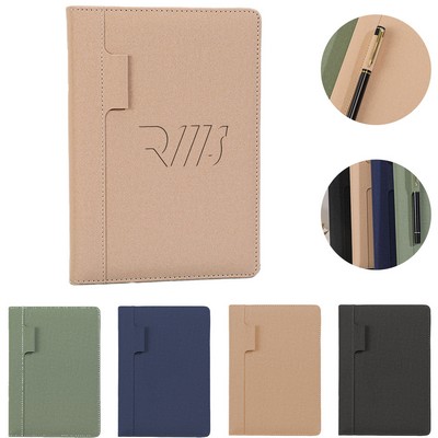 B5 PU Notebook with Front Pen Loop