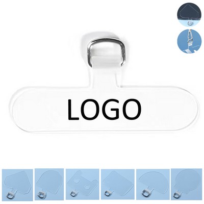 Detachable Cell Phone Lanyard Patch Pad TPU Gasket with Metal D-ring