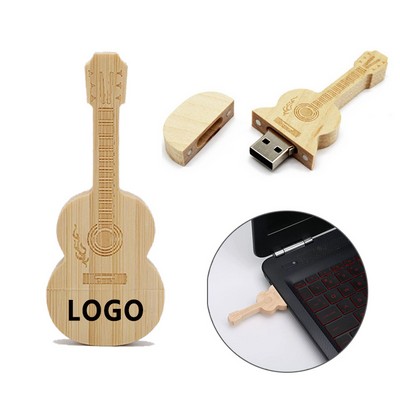 16GB Wooden Guitar USB Flash Drive