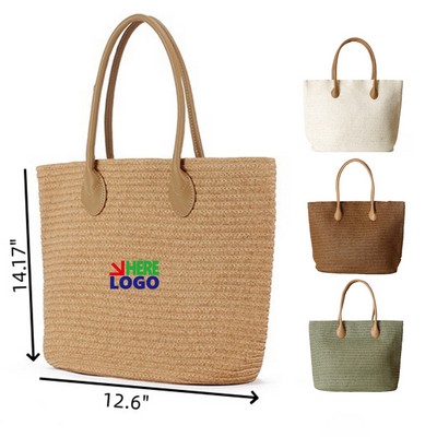 Large Straw Beach Bag