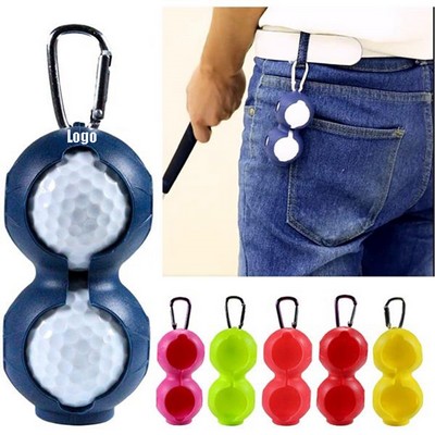 4'' Soft Silicone Double Ball Golf Ball Holder W/ Hook