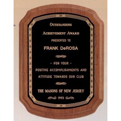 Coventry Series American Walnut Plaque w/ Engraving Plate (8"x10 1/2")