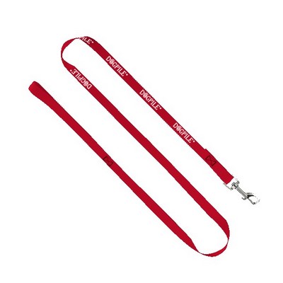 3/4" Smooth Nylon Pet Leash with Bright Metal Snap Hook