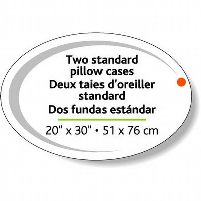 White Gloss Block-Out Flexo-Printed Stock Oval Labels (2"x3")