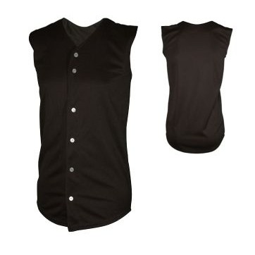 Adult Pro Weight Mesh Pro-Style Full Button Sleeveless Baseball Jersey Shirt
