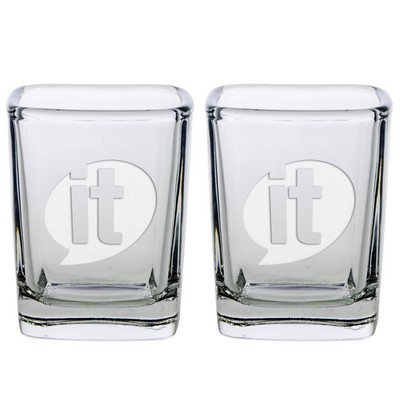 Set of Two Square Shot Glasses (2 Oz.)