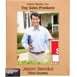 Red Alder Engraved Photo Frame (6"x 7 1/2")