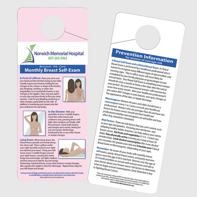Breast Self Exam Hang Tag (Full Color)