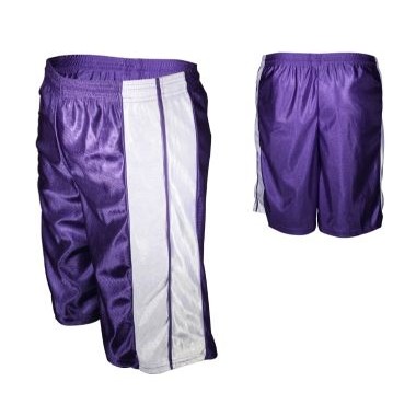 Adult Cool Mesh Athletic Shorts w/Contrast Panels & Piping - 11" Inseam