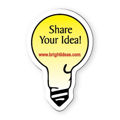 Light Bulb Stock Shape Vinyl Magnet - 30mil