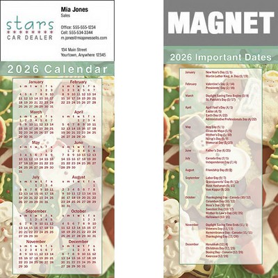 Full Color Calendar Magnet (3 1/2"x8 1/2")