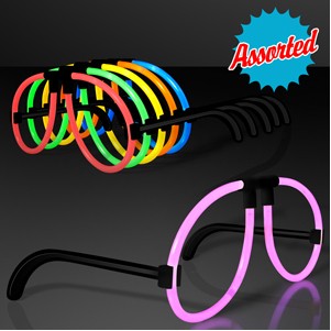 Neon Glow Glasses Assorted Colors - BLANK