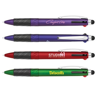 Plastic 4-in-1 Stylus Ballpoint Pen
