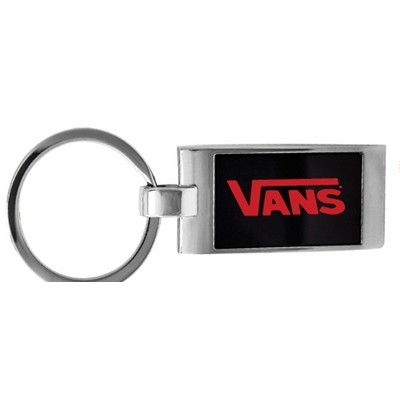 Black Metal Rectangle Keychain