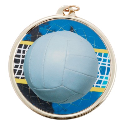 2 ¼" TM Series Sports Medal w/Volleyball Mylar Insert