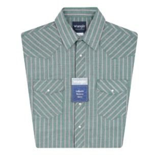 Wrangler® Men's Big & Tall Striped Sport Western Snap Long Sleeve Shirt Big & Tall Sizes
