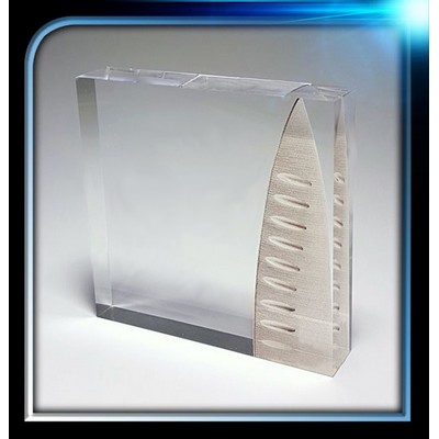 Corporate Series Acrylic Square Paperweight (3 1/4"x3 1/4"x3/4")